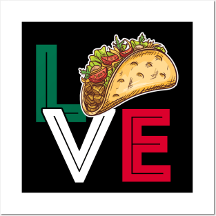 Cinco De Mayo Taco Love Mexican Food Posters and Art